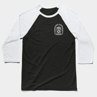 Depresso Espresso | White on Black | Small Baseball T-Shirt